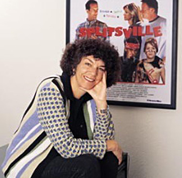 Lynn Hamrick posing for an interview on her work for Splitsville